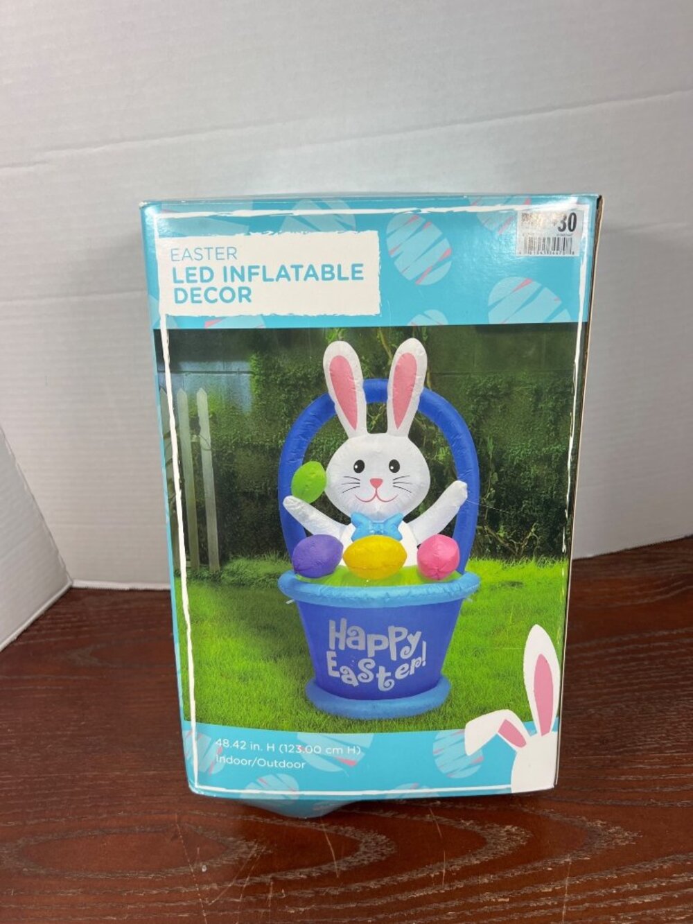 Easter LED Inflatable Bunny Basket With Eggs Indoor/Outdoor 48.42 In.